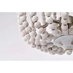 Dawid 14 in. 3-Light Indoor Weathered White and Matte Gold Finish Flush Mount with Light Kit by Warehouse of Tiffany -Warehouse of Tiffany Shop weathered white warehouse of tiffany flush mount lights cd021 3wh 76 1000