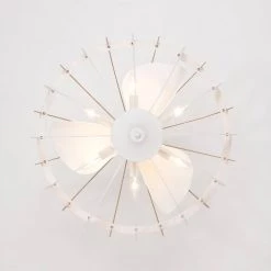 Shana 27 in. 6-Light Indoor Gloss White and Faux Wood Grain Ceiling Fan with Light Kit by Warehouse of Tiffany -Warehouse of Tiffany Shop white gloss warehouse of tiffany ceiling fans with lights dw01w53ib 1d 1000