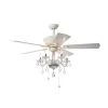 Havorand II 52 in. Indoor White Ceiling Fan with Light Kit by Warehouse of Tiffany -Warehouse of Tiffany Shop white warehouse of tiffany ceiling fans with lights cfl8213wh 64 1000