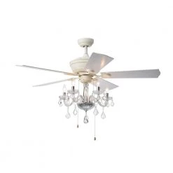 Havorand II 52 in. Indoor White Ceiling Fan with Light Kit by Warehouse of Tiffany