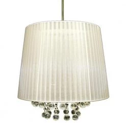 Dylan 19 in. 3-Light Indoor White Finish Pendant Lamp with Light Kit by Warehouse of Tiffany
