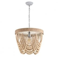 Elli 18 in. 1-Light Indoor White and Light Brown Pendant with Light Kit by Warehouse of Tiffany 15 Elli 18 in. 1-Light Indoor White and Light Brown Pendant with Light Kit by Warehouse of Tiffany -Warehouse of Tiffany Shop white warehouse of tiffany chandeliers imp855b c3 1000