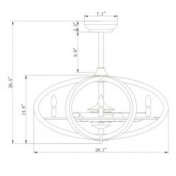 Torge 29 in. Indoor White Finsh Remote Controlled Fandelier with Light Kit by Warehouse of Tiffany -Warehouse of Tiffany Shop white warehouse of tiffany flush mount lights cfl 8464wh 4f 1000